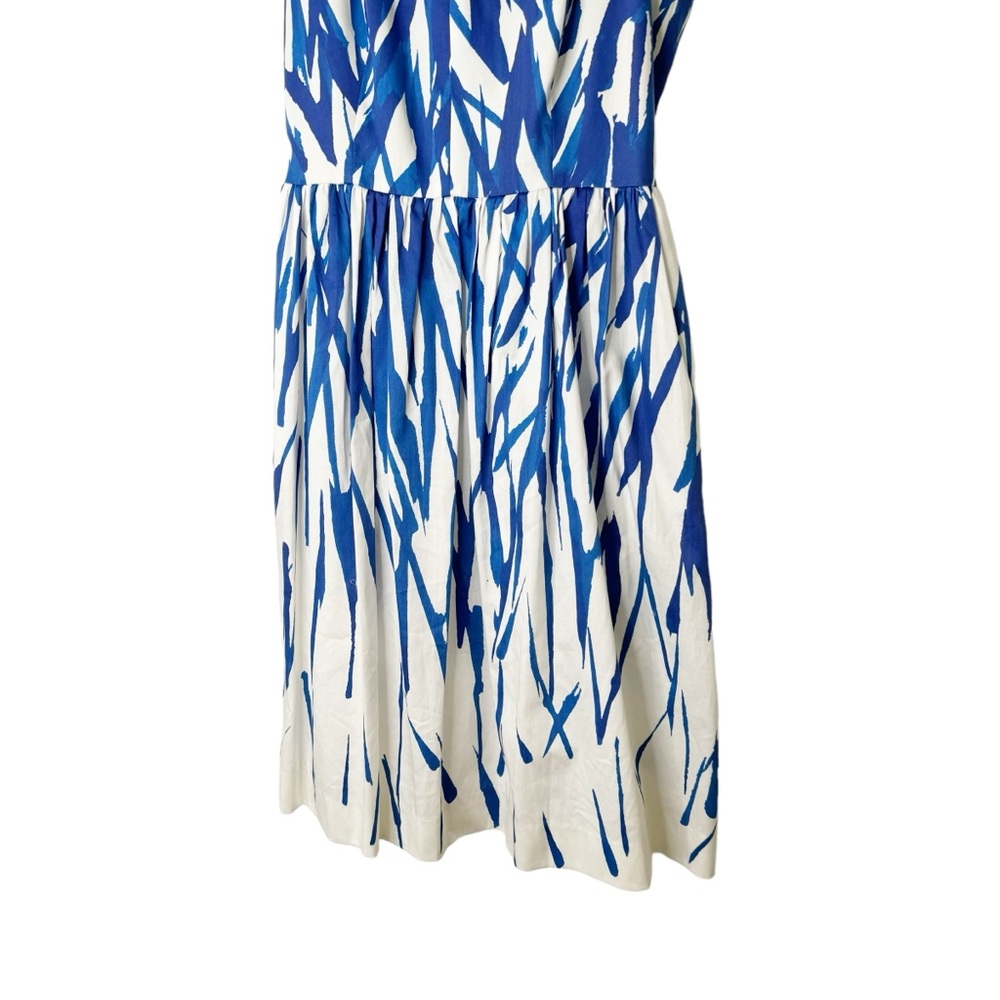 NWT MILLY Isadora A-Line Brushstroke Dress Blue White Size 2 - Picture 8 of 14